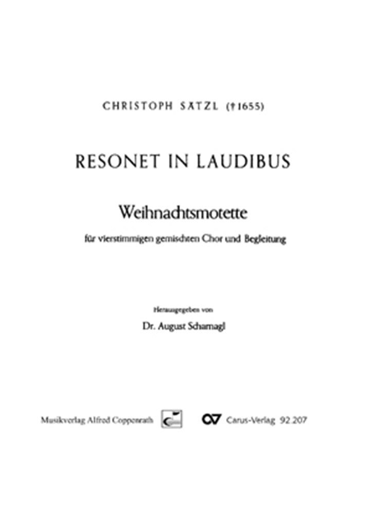 Resonet in laudibus
